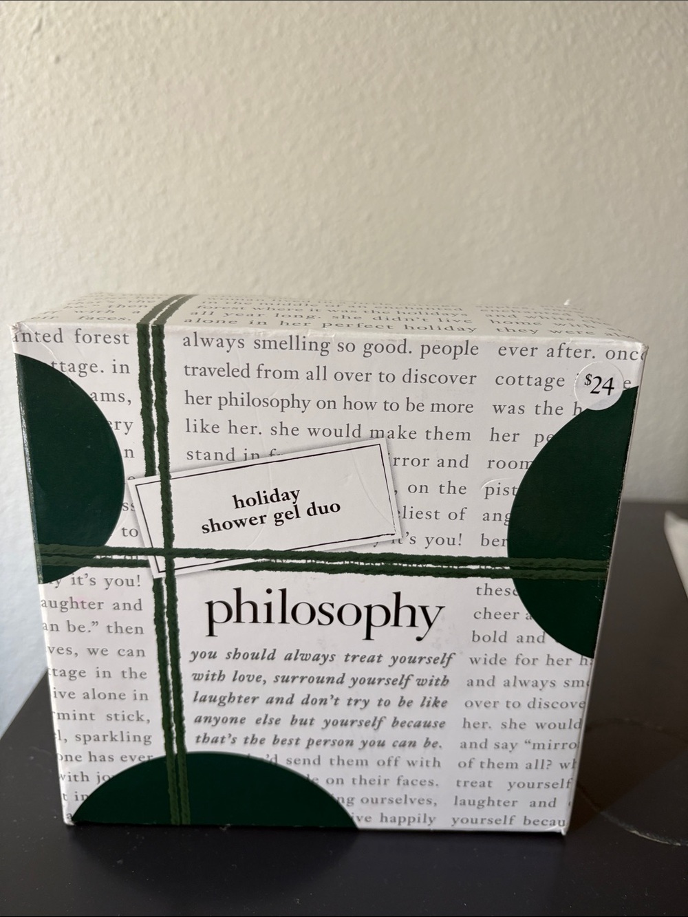 New Sealed Philosophy Holiday Shower Gel Duo Juniper & Pistachio 6 oz each